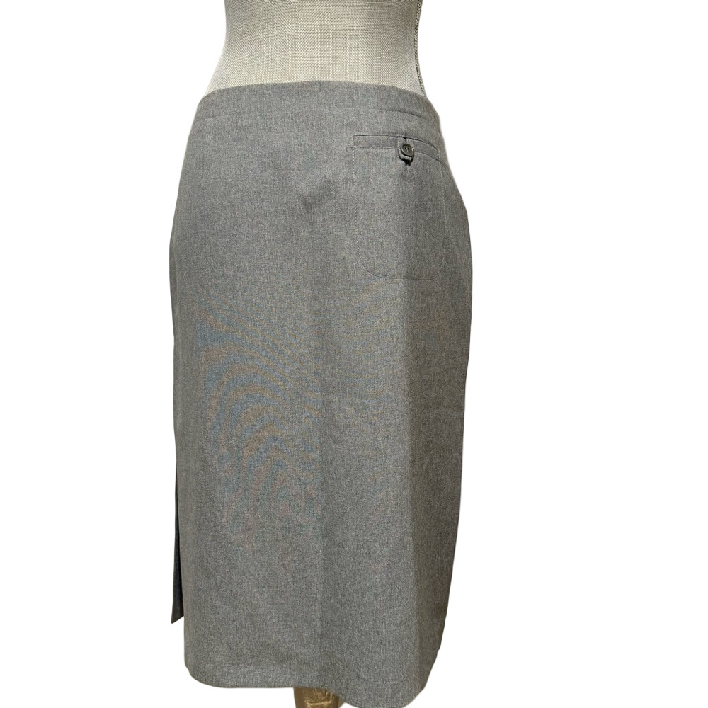 Vintage United Colors of Benetton Gray Skirt - Size S- Classic Pencil Style
